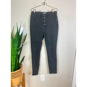 Madewell Gray 'Curvy' High Rise Skinny Jeans - 30